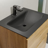 Waschtischfarbe schwarz