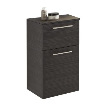 Badea Highboard 35 cm, 1 Auszug, 1 Tür, 1 Glaseinlegeboden, Abdeckplatte