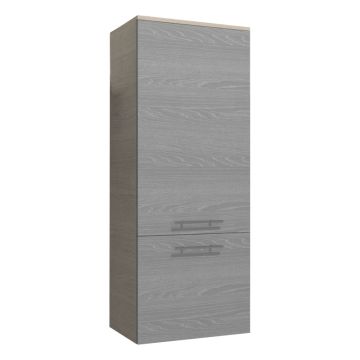 Badea Mittelschrank 50 cm, 1 Tür, 1 Auszug, 3 Glaseinlegeböden, Abdeckplatte