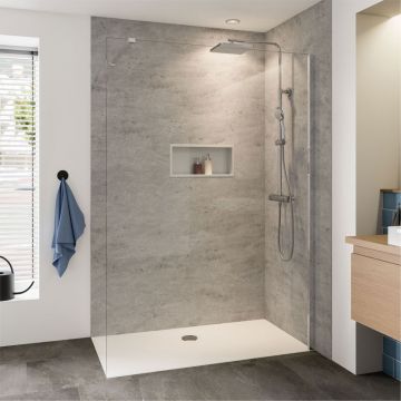 Breuer Panorama Walk In Dusche - Duschwand alleinstehend 140 cm