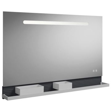 Burgbad Fiumo Flächenspiegel 120 cm Graphit / Weiß