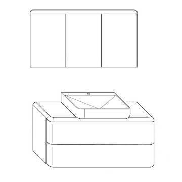 Burgbad b.me Badmöbel Set - 120 cm