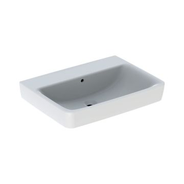 Geberit Renova Plan Waschtisch - ohne Hahnloch, Überlauf, weiß, KeraTect