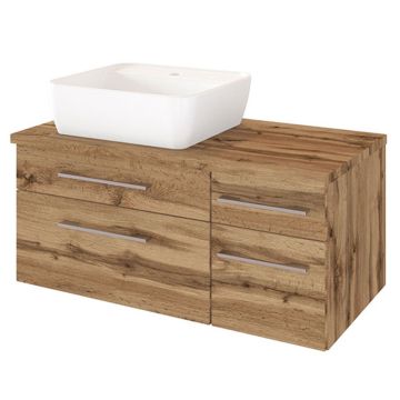 Held Möbel Davos Waschtisch mit Unterschrank - 90 cm