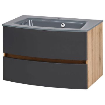 Held Möbel Kopenhagen Glasbecken mit Unterschrank 80 cm