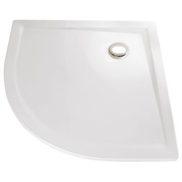HSK Duschwanne Viertelkreis-Duschwanne 90x90 - superflach, Marmor-Polymer