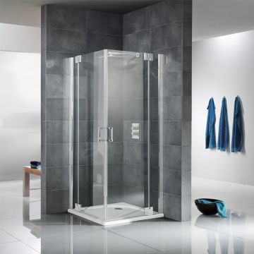 HSK K2P 2 pendelbare Drehtüren an Nebenteilen 80 x 80 cm