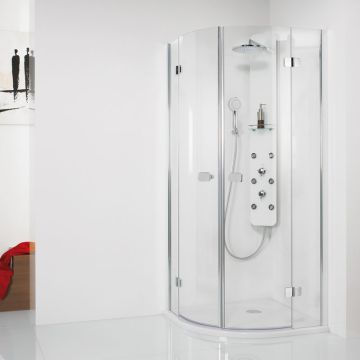 HSK Premium Softcube Viertelkreisdusche / Runddusche - 4-teilig, Radius 500