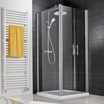 HSK Favorit Nova zweiteilige Pendeltür 90 cm mit Seitenwand 90 cm