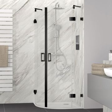 HSK Aperto Pur Viertelkreisdusche / Runddusche - 4-teilig, Radius 550