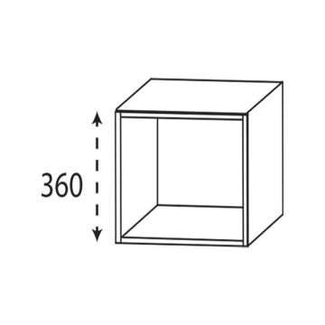 Laguna Highline 100 Plattenunterschrank - 50 cm Skizze