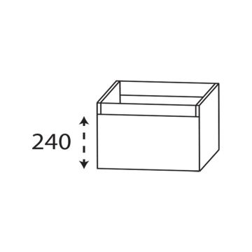 Laguna Highline 100 Unterschrank für Waschtischverlängerung - 60 cm Skizze