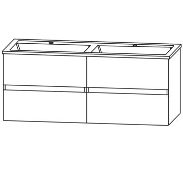 Laguna Spirit Waschtisch mit Unterschrank - 142 cm Skizze