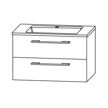 Laguna Spirit Waschtischunterschrank - 82 cm Skizze