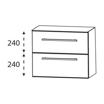 Laguna Ergänzungsschrank Unterschrank - 40 cm Skizze
