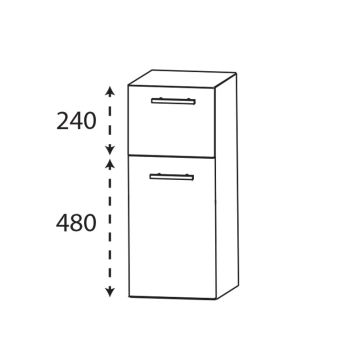 Laguna Ergänzungsschrank Unterschrank - 30 cm Skizze