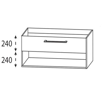Laguna Ergänzungsschrank Waschtischunterschrank - 60 cm Skizze