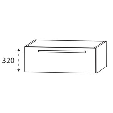 Laguna Platino 2.0 Waschtischunterschrank - 120 cm Skizze