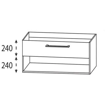 Laguna Platino 2.0 Waschtischunterschrank - 80 cm Skizze