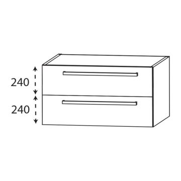 Laguna Platino 2.0 Waschtischunterschrank - 70 cm Skizze