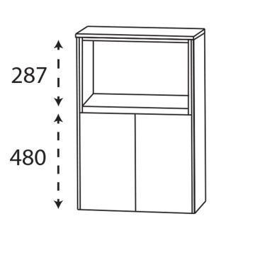 Laguna Pronto Highboard - 62,5 cm Skizze