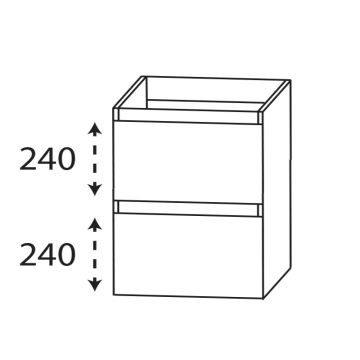 Laguna Reflex Unterschrank - 50 cm Skizze