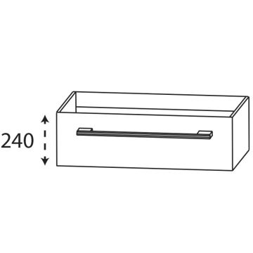 Laguna Reflex Waschtischunterschrank - 140 cm Skizze