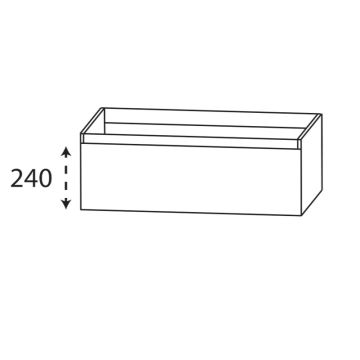 Laguna Reflex Waschtischunterschrank - 100 cm Skizze