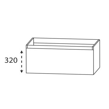 Laguna Reflex Waschtischunterschrank - 100 cm Skizze