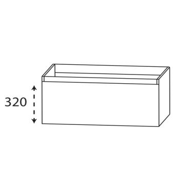 Laguna Reflex Waschtischunterschrank - 120 cm Skizze