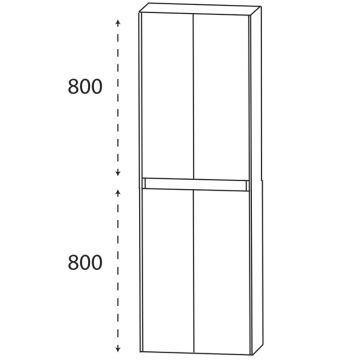 Laguna Highline 250 Hochschrank - 62 cm Skizze