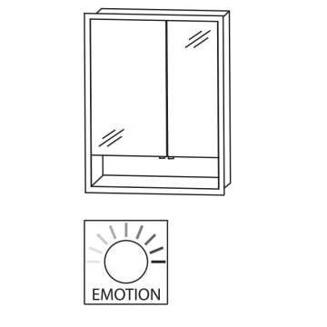 Laguna Highline 250 Spiegelschrank - 65,1 cm Skizze