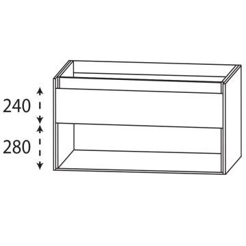 Laguna Highline 250 Waschtischunterschrank - 92 cm Skizze