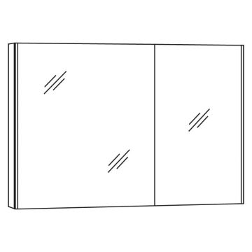 Marlin Bad 3250 Spiegelschrank 100 cm Skizze