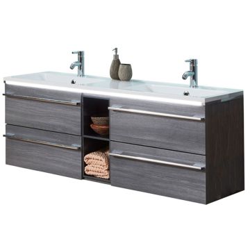 Marlin Bad 3250 Doppelwaschtisch mit Unterschrank 140 cm