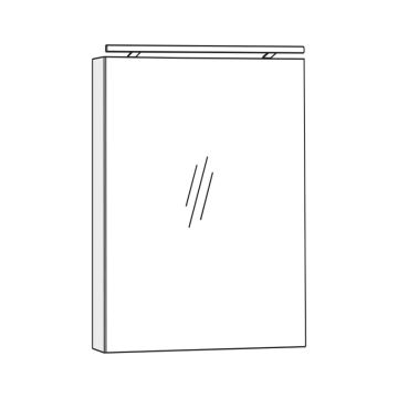 Marlin 3400modern Spiegelschrank - 62 cm Skizze