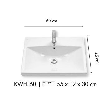 Marlin Bad 3020 - Life Möbelwaschtisch - 60 cm