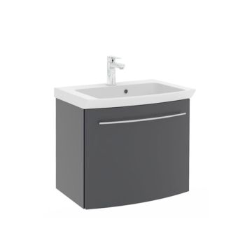 Pelipal Cassca Mineralmarmor-Waschtisch mit Unterschrank 62 cm