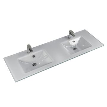 Pelipal Balto Glas-Doppelwaschtisch 146 cm