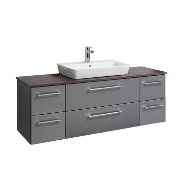 Pelipal PCON Aufsatzbecken mit Waschtischplatte und Unterschrank 137 cm