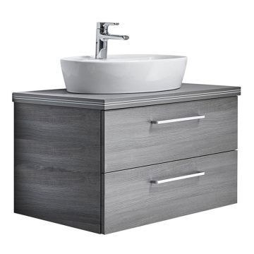 Pelipal PCON Aufsatzbecken mit Waschtischplatte und Unterschrank 92 cm