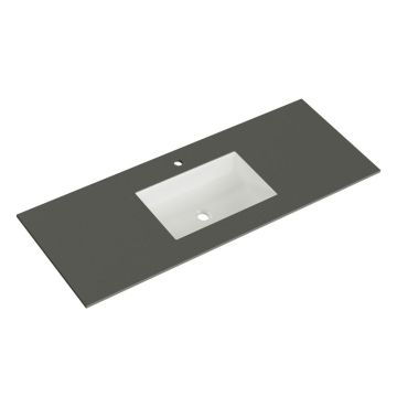 Pelipal PCON Krion-Waschtisch 136 cm Grau Natur