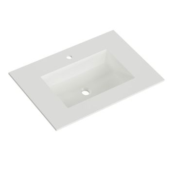 Pelipal PCON Krion-Waschtisch 76 cm Weiß Matt