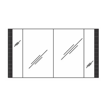 Pelipal PCON Spiegelschrank 130 cm Skizze