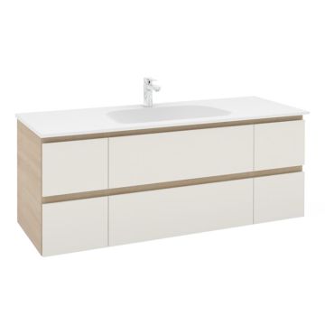 Pelipal PCON Solid Surface Waschtisch mit Unterschrank 137 cm