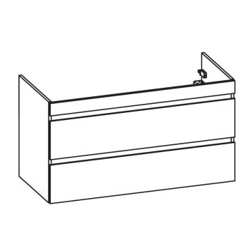 Pelipal PCON Waschtischunterschrank 115 cm Skizze