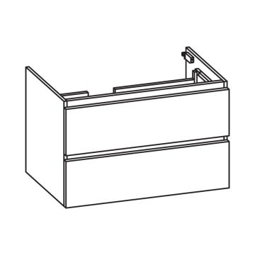 Pelipal PCON Waschtischunterschrank 85 cm Skizze
