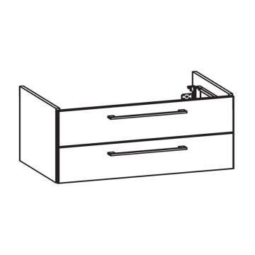 Pelipal PCON Waschtischunterschrank 110 cm Skizze