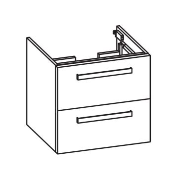 Pelipal PCON Waschtischunterschrank 55 cm Skizze