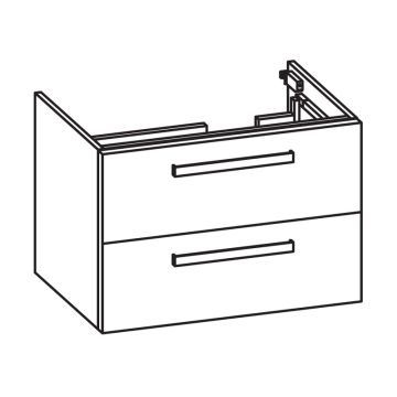 Pelipal PCON Waschtischunterschrank 70 cm Skizze